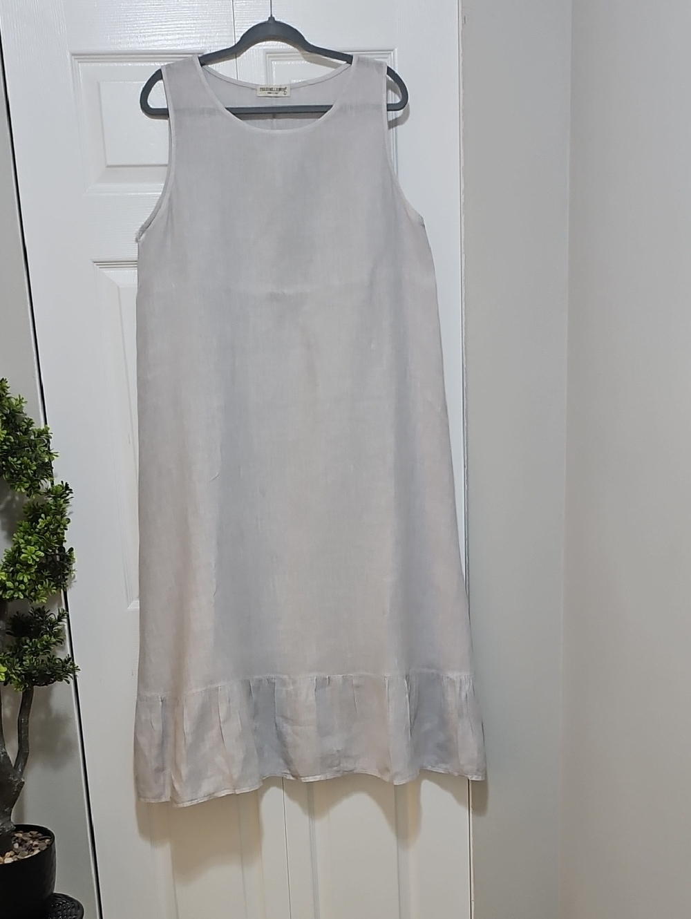 Gray Linen Maxi Dress